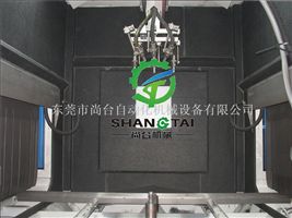 東莞長(zhǎng)安尚臺(tái)通過(guò)式噴丸機(jī)內(nèi)部圖 高壓噴砂機(jī)